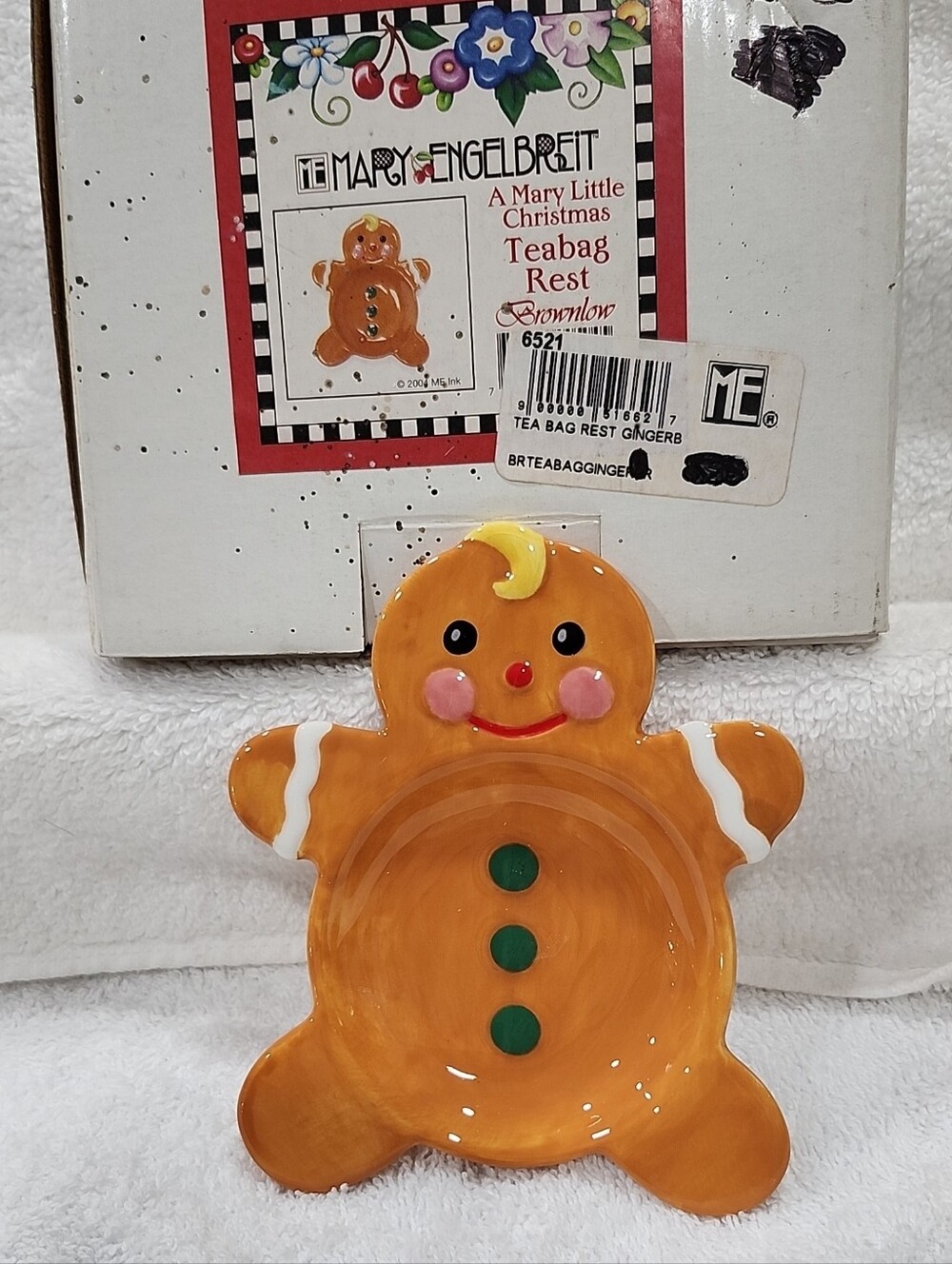Mary Engelbreit "A Mary Little Christmas" Gingerbread Teabag Rest